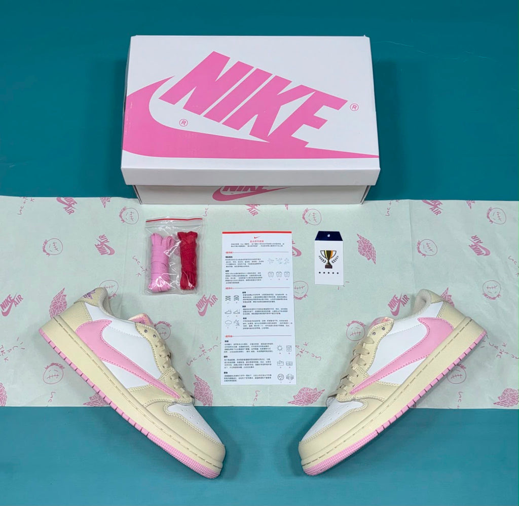 Air Jordan 1 Low — Pink / Cream