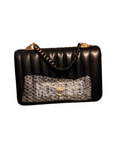 Moschino Black Quilted Chain Shoulder Bag