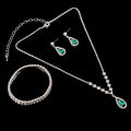 Luxe Cubic Zirconia Festoon Necklace & Earrings Set