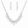 Emerald Crystal Necklace, Earrings & Bracelet Set